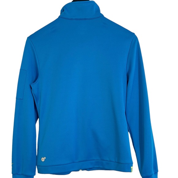 Women's Puma Sporty Bright Blue / Neon Yellow Front Zip Track Jacket - Small - Picture 6 of 8